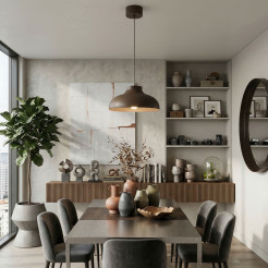 żyrandol  brown 1xE27 08486