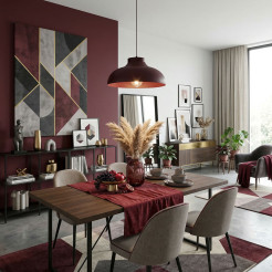 żyrandol  burgundy 1xE27 08488
