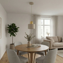 żyrandol  beige/gold 1xE27 08794