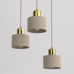 żyrandol  beige/gold 3xE27 08795