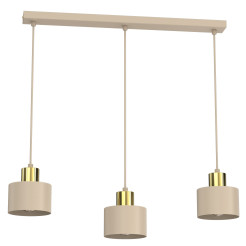 żyrandol plate dia 300 mm  beige/gold 3xE27 08796