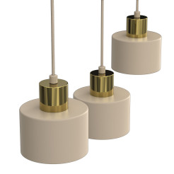 żyrandol plate dia 300 mm  beige/gold 3xE27 08796