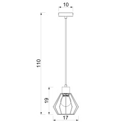 żyrandol  basket black 1xE27 08833