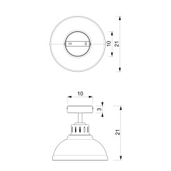 plafon  burgundy 1xE27 08880