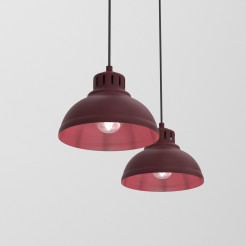 żyrandol  burgundy 2xE27 08883