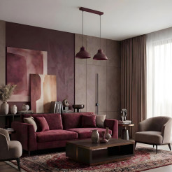 żyrandol  burgundy 2xE27 08883