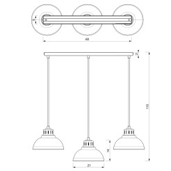 żyrandol  black 3xE27 09083