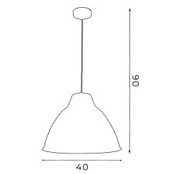 żyrandol  white 1xE27 09189