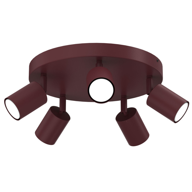 spot plate dia 300  burgundy 5xGU10 09300