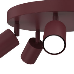 spot plate dia 300  burgundy 5xGU10 09300