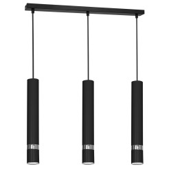 żyrandol  black/chrome 3xGU10 09495