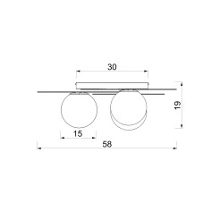 plafon plate  burgundy 3xE27 09558