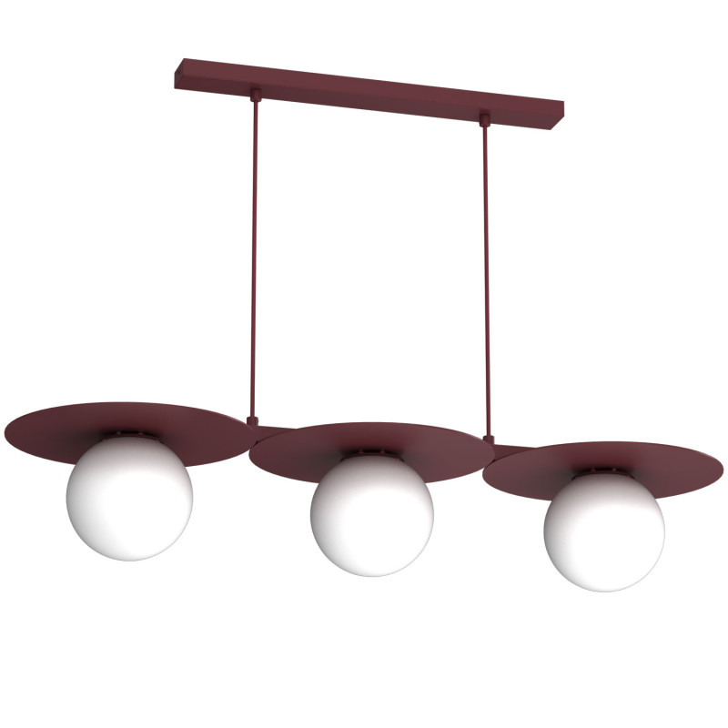 żyrandol  burgundy 3xE27 09560