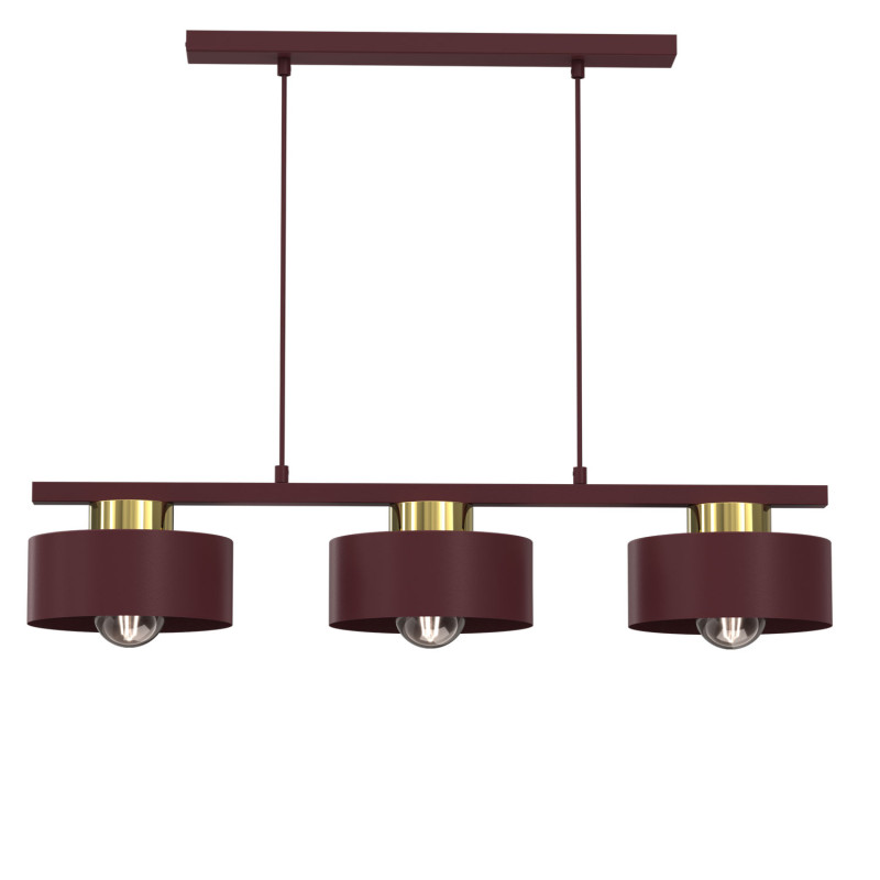 żyrandol  burgundy/gold 3xE27 09702