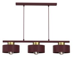 żyrandol  burgundy/gold 3xE27 09702
