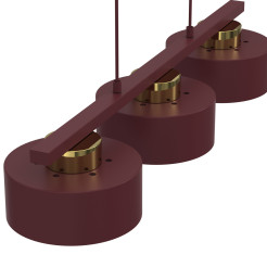 żyrandol  burgundy/gold 3xE27 09702