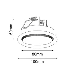Lampa wpuszczana Drop in - Czarna 3028 Antigo