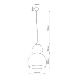 TIGALI 1 - lampa zwieszana ceramiczna - beż - SKU 5241