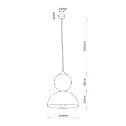 TIGALI 2 - lampa zwieszana ceramiczna - żółty piasek - SKU 5242