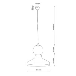 TIGALI 3 - lampa zwieszana ceramiczna - czerwona terakota - SKU 5243