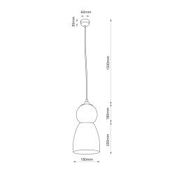 TIGALI 4 - lampa zwieszana ceramiczna - niebieski denim - SKU 5244