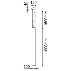 MEREZI 1 - lampa wisząca pojedyncza - mosiądz patyna mat - 3000K