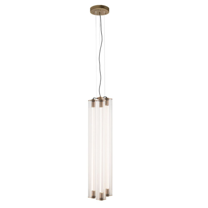 MEREZI 3 - lampa wisząca potrójna - mosiądz patyna mat - 3000K