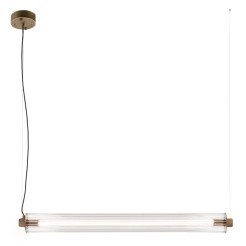 MEREZI 4 - lampa wisząca pozioma - mosiądz patyna mat - 3000K