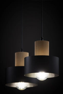 2 zwis czarny/drewno naturalne 41866