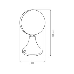 Lampa ogrodowa wisząca CIRCULO 1xE27 EKO6642