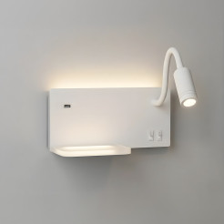 Lampa nocna z półką Shelf Led 4W+5W+2W prawa Biały ML0694