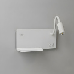 Lampa nocna z półką Shelf Led 4W+5W+2W prawa Biały ML0694