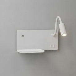 Lampa nocna z półką Shelf Led 4W+5W+2W prawa Biały ML0694