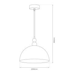 Lampa wisząca BENTO 1xE27 MLP1871