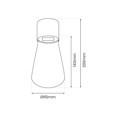 Lampka Solarna Cono 3000K IP44 EKO2402