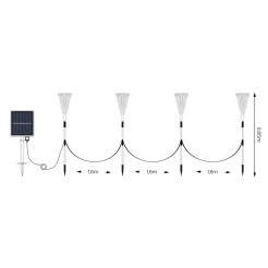 Lampka Solarna Dragon Zestaw RGB IP44 EKO2492