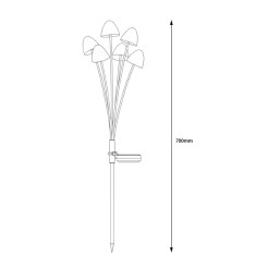 Lampka Solarna Mushrooms 3000K IP44 EKO2495