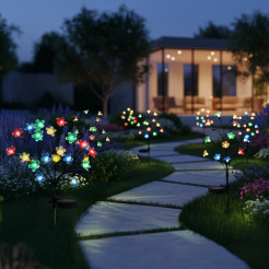 Lampka Solarna Tree 84cm RGB+3000K IP44 EKO2497