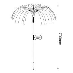Lampka Solarna Umbrella RGB IP44 2szt EKO2499