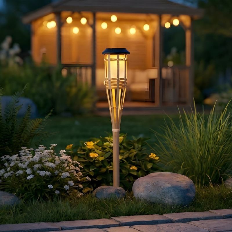 Lampka Solarna Bamboo 1800K IP44 EKO2503