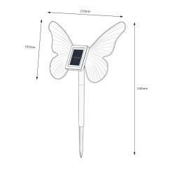 Lampka Solarna Butterfly RGB IP44 EKO2504