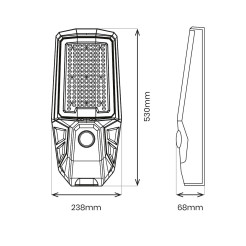 Lampa Solarna Kobra II 400W 2400lm 4000K IP65 EKO2512