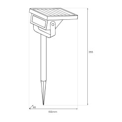 Lampka Solarna Point 70lm 8000K IP44 EKO2523