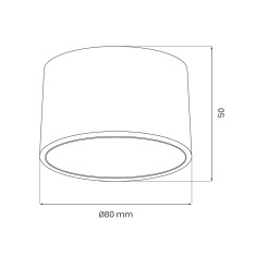 Lampa sufitowa Dixie 1xGX53 Kaszmir MLP2478
