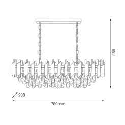 Żyrandol CRISTAL 10xE14 ML2518