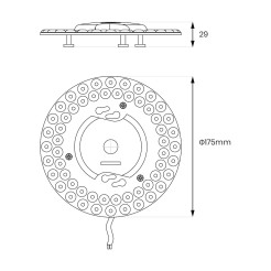 Moduł Led FIX 24W 5CCT Fi175 EKM2544