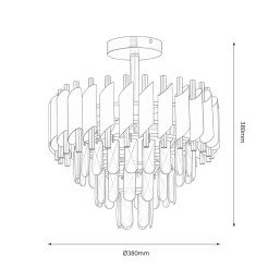 Lampa sufitowa Cristal 5xE14 ML2562