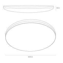 Plafon Hugo 12-18-24W 3CCT IP54 Biały ML2563