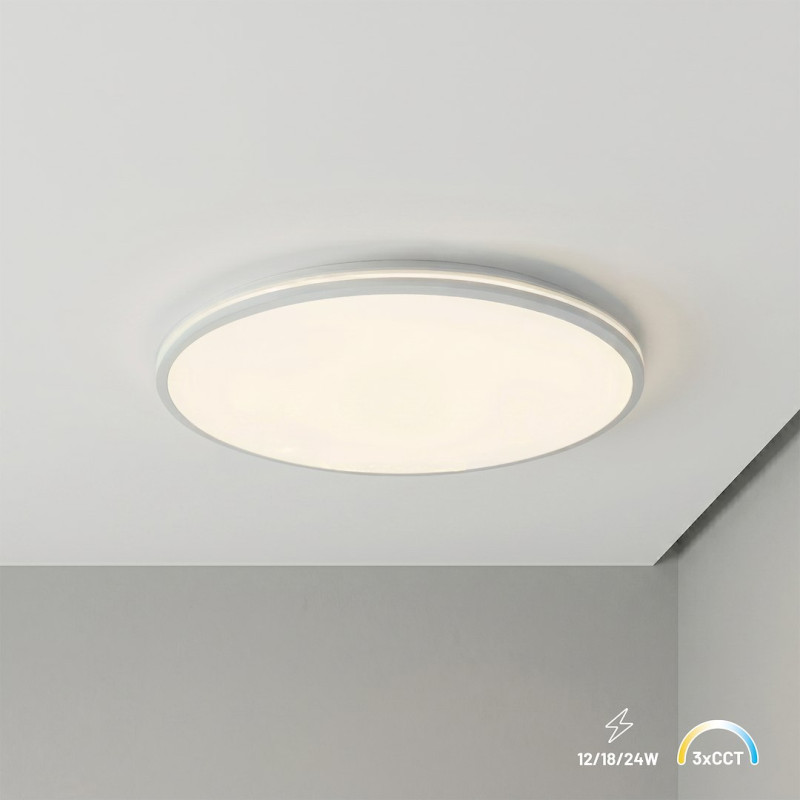 Plafon Hugo 16-24-32W 3CCT IP54 Biały ML2565