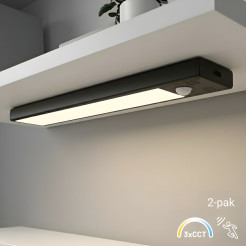 Lampka Podszafkowa Viro 3CCT 20cm Czarny Dwupak EKB2578